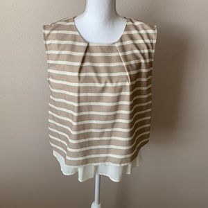 Sleeveless striped shirt size L